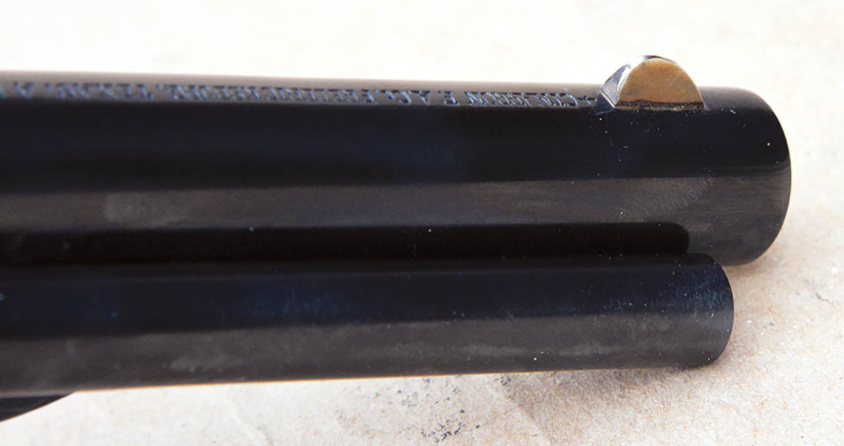 The front sight is low profile.